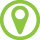 map locator symbol inside a green circle